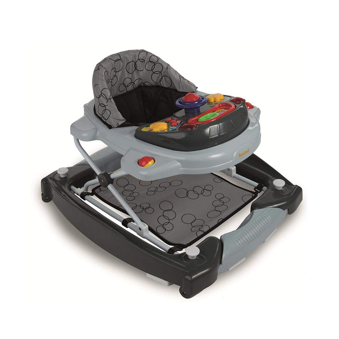 Ходунки Baninni Baby Walker 2в1 Babywalker Play і Baby Walker Baby Rocker Функція Світло, музика, Play Center Обідній стіл сірий, від 6 місяців