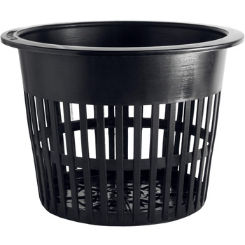 Круглі міцні сітчасті горщики CZ All Star з широкими краями Орхідеї Аквапоніка Гідропоніка Прорізна сітка 8 дюймів Садові сітчасті горщики CZ All Star - 5 чорних