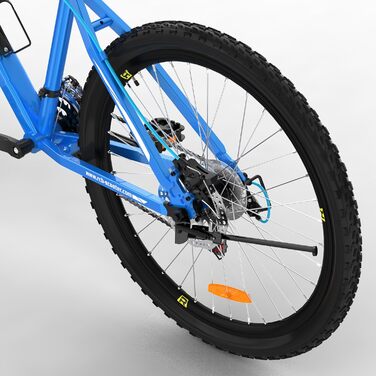 Дорослі та підлітки від 145 см 26&39 Гірський велосипед з амортизаційною вилкою Кросовий велосипед 21 швидкість перемикач швидкостей Чорний, 2