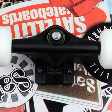 Скейтборд FunTomia з кульковими підшипниками ABEC-9, твердістю коліс 100A, 7-шаровим канадським кленом, сателіт кіктейл дека - повний комплект для трюків і стріт-катання