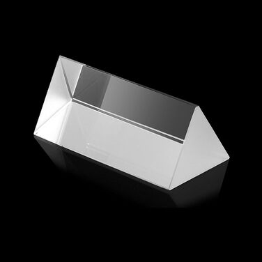 Оптичне скло потрійна трикутна призма Фізика Навчальний світловий спектр 10см / може відображати сім кольорів сонячного світла