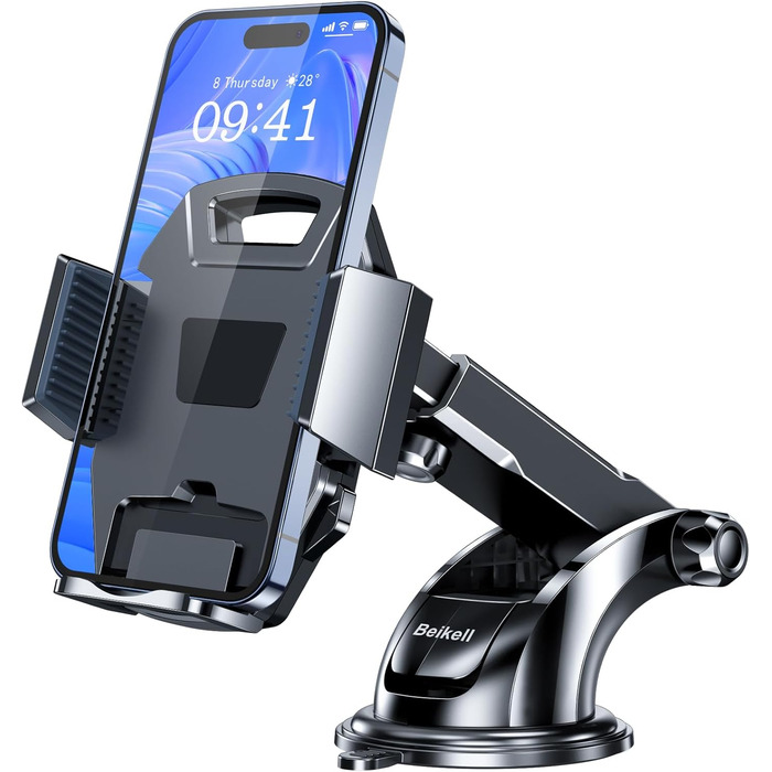 Автомобільний тримач для телефону Beikell, автомобільний тримач для телефону, що обертається на 360, з розблокуванням однією кнопк