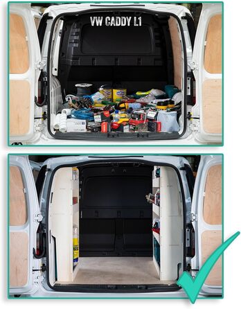 Сумісний з багажником, полицями для автомобілів Volkswagen Caddy L1 2003-2020 років, полицею для автомобіля, полицею з боку пасажира