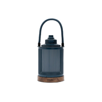 Світлодіодний кемпінговий світильник qeedo Lucia, акумуляторний (USB, батарейка типу АА або акумуляторна батарея), плавне затемнення, настільний світильник для кемпінгу на відкритому повітрі, темно-синій