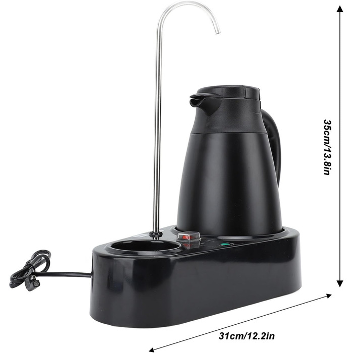 Двошаровий автомобільний чайник Haofy, 1200 мл, швидке нагрівання, безпечний для пиття, дорожня кружка з кришкою для ізоляції окро