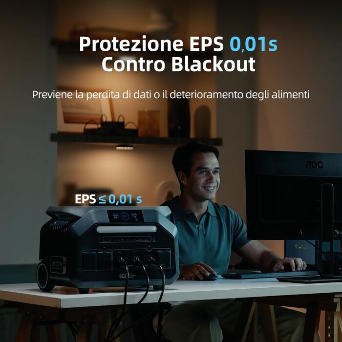 Портативна електростанція IEEE 3200 Вт (пік 6400 Вт) P3200, сонячний генератор 2048 Втгод з акумулятором LiFePO4, зарядка від 0 до 80 за 45 хвилин, додаток, 16 розеток, ДБЖ, портативна електростанція для кемпінгу, автофургонів, аварійне живлення