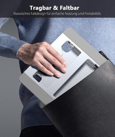 Підставка для ноутбука BoYata з регульованою висотою, ергономічна, з вентиляцією для столу, сумісна з MacBook Pro/Air, Dell, HP, Acer та іншими ноутбуками 10-17 дюймів