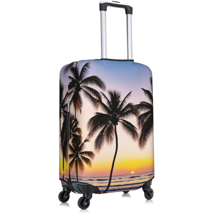 Чохол для валізи Захід Сонця, міцний захист для багажу, підходить для валіз розміром 45.7 - 81.3 см, розмір XL, Чорний, X-Large
