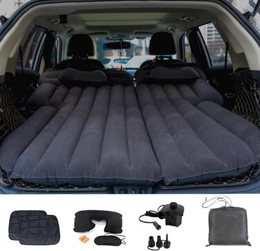 Надувний матрац Icelus для автомобілів, позашляховиків, з повітряним насосом, 195 * 130 * 15 см, надувний кемпінговий комбінований матрац для заднього сидіння автомобіля, товстіший матрац для багажника, ліжко для кемпінгу, подорожей на свіжому повітрі, De