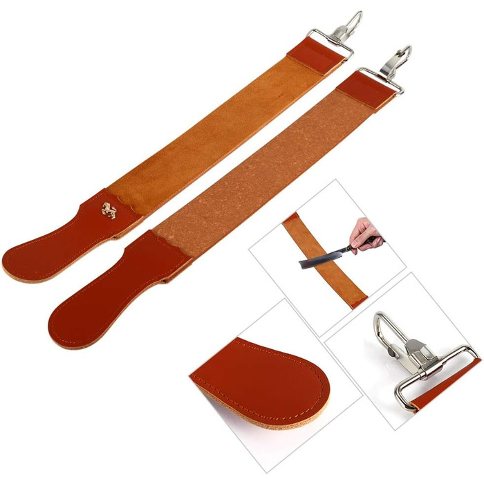 Ремінець Strop Leather Strap Real, Ремінець із натуральної шкіри, Real Leather Strop Barber Razor Складаний ніж Точилка для гоління Пояс підходить для бритв