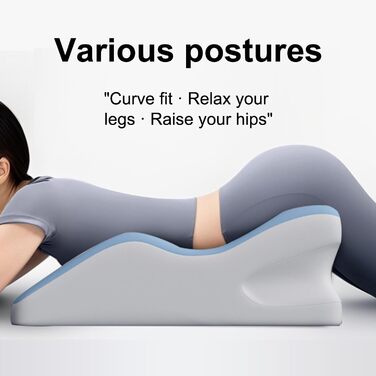 Контурна подушка з піни з ефектом пам&39яті - подушка для підтримки шийного відділу хребта для полегшення болю в шиї, ортопедична ергономічна подушка для сну на боці, м&39який охолоджувальний чохол