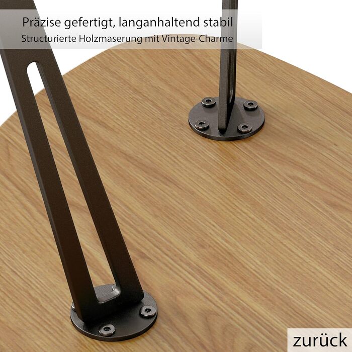 Сучасний овальний дерев&39яний журнальний столик Manora, невеликий столик для вітальні, столик-диван, компактний та стильний (світлий дуб)