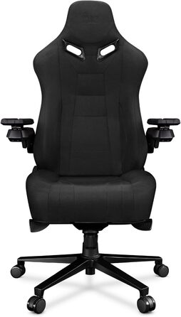 Офісне крісло Геймерське крісло Чорне - Геймерське крісло з подушкою з піни з ефектом пам&39яті з велюру - Тканинне геймерське крісло з підлокітниками D-Cross - Геймерське крісло з безшумними гумовими колесами - Комп&39ютерне крісло 150 кг Чорне тканинне 