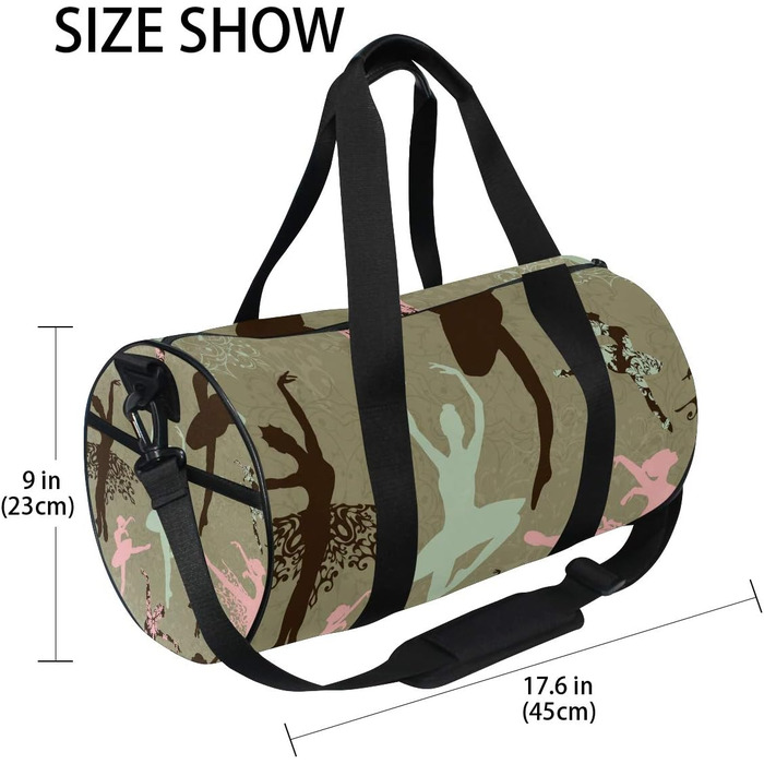 Сумка-шопер для дівчаток Сніжинки, вінтажна різдвяна сумка для балету, спортивна дорожня сумка-несік з канвасу для чоловіків та жінок, для подорожей та на вихідні