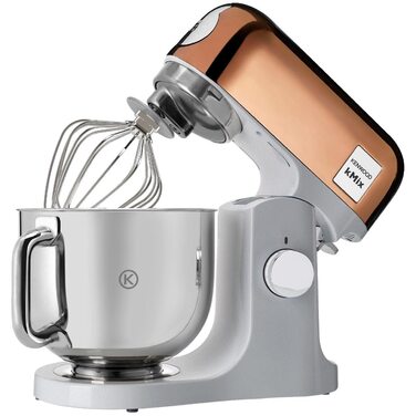 Кухонна машина Kenwood kMix Editions KMX760GD, чаша з нержавіючої сталі 5 л, система безпеки Safe-Use, металевий корпус, 1000 Вт, кондитерський набір з 3 предметів та захисний екран, Rose Gold