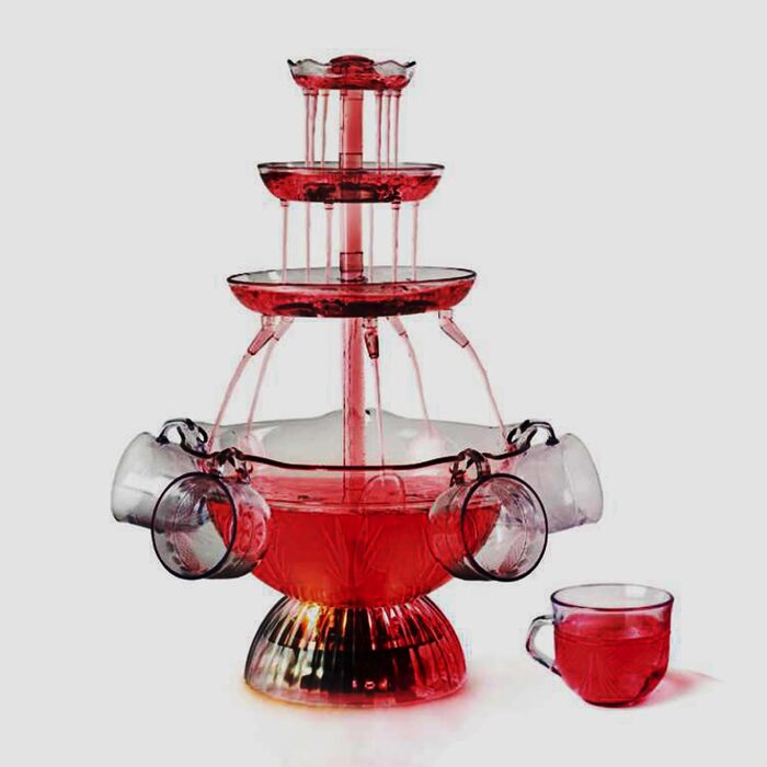 Універсальний фонтан для вечірок, багатофункціональний 3-шаровий декор столу, вилка EU для фуршету барбекю