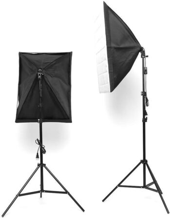 Набір фотостудії Softbox, набір фотостудії Abeatstudio 25 Вт LED Softbox, фотосвітло 50x70 см з лампочкою та штативом 5500K, фотолампа для портретної зйомки, потокової передачі ігор, відеозйомки