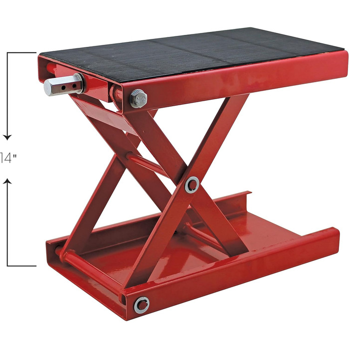 Екстремальний Max 5001.5044 Домкрат ножичний для мотоцикла, широкий, 453 кг, тільки червоний домкрат