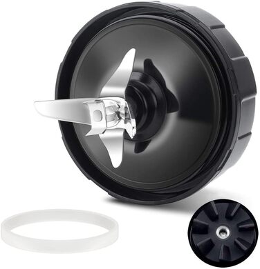 Для заміни леза міксера 7 ребер для леза екстрактора Ninja Pro сумісний з Nutri Ninja Car iQ BL480 BL481 BL482-30 BL487 BL492 з силіконовими гумовими ущільнювачами Ущільнювальне кільце Кріплення змішувача