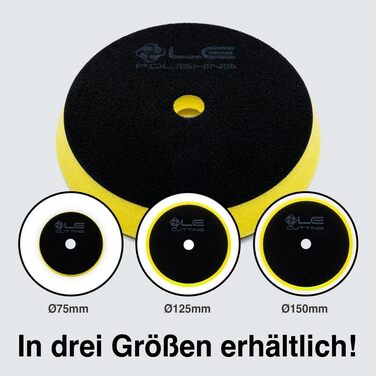 Рідкі елементи полірувальні подушечки Centriforce V2 150 мм полірувальна губка зі спеціально розробленим фрезеруванням для оптимізованих результатів Автоматична полірувальна насадка для полірувальних машин (жовтий Середній зріз 5 шт. ) 150мм 5 шт.