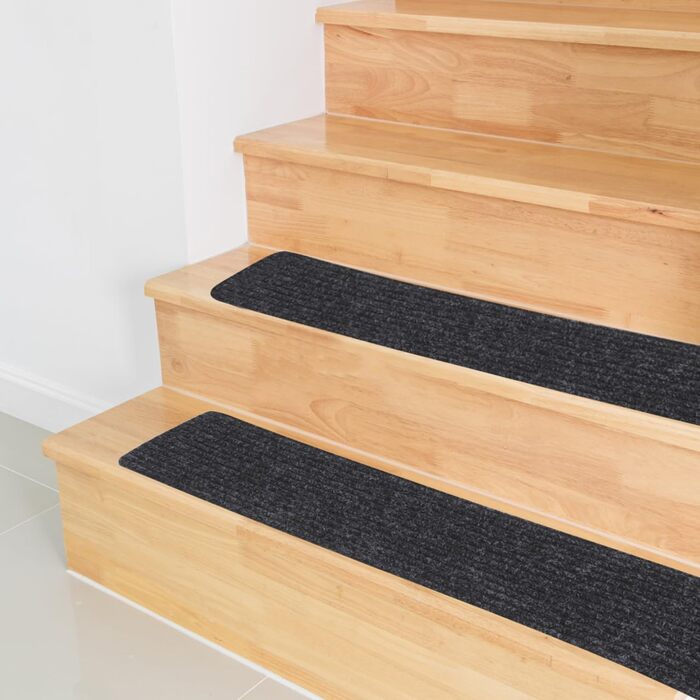 Комплект килимків для сходів із 2 предметів, протиковзкі килимки для сходів, самоклеючі, прямокутний килим для сходів, нековзний килимок для дітей та домашніх тварин (75x20 см)