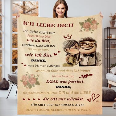 Подарунки &quotЯ тебе кохаю&quot для жінок та чоловіків, Подарунок на річницю кохання для нього та неї, Подарунки на День святого Валентина на річницю весілля, різдвяні подарунки на кохання, М&39яка ковдра 130x150 см, Кохання, 1 130x150 см