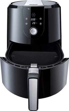 Аерофритюрниця Steba HF 5000 XL, 5.2 л, антипригарне покриття, функція підігріву, 7 автопрограм, 1800 Вт, чорна