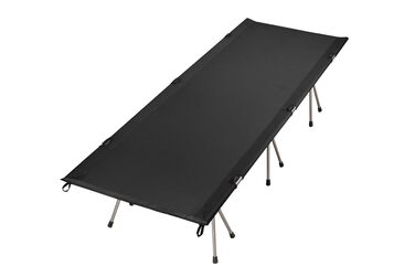 Розкладне ліжко XL, вантажопідйомність до 150 кг, алюмінієвий каркас, з сумкою для перенесення, стабільне та легке, для кемпінгу, гостей та використання на свіжому повітрі, чорне