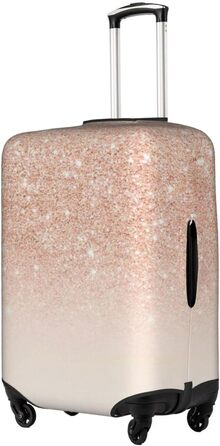 Валіза для подорожей, пилонепроникна, з блискітками, захист багажу, біла, XL