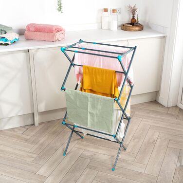 Висувна вішалка для одягу Beldray LA077615EU7 - вішалка для одягу з 3 рівнями, довжина сушіння 7 м, максимальне навантаження 7 кг,