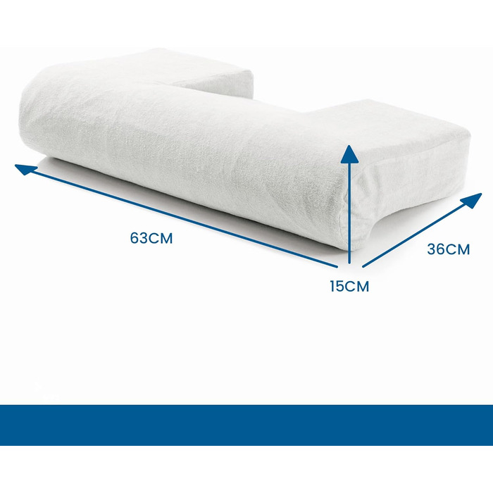 Ортопедична подушка підвищеного комфорту The Pillow - Унікальна 3-складова конструкція для підтримки природної S-подібної форми - Зменшує біль у шиї та спині - Покращена вентиляція Від 65 кг підвищеного комфорту