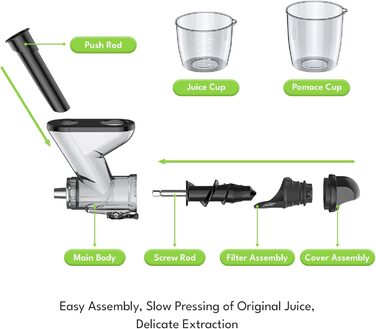 Насадка для жувальної соковижималки TPGSING для міксера Kitchenaid, відділення залишків соку, машини для фруктового соку для Kitchenaid, насадка для повільної соковижималки з подвійним жолобом подачі зі штангою для KitchenAid