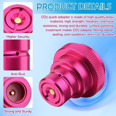 Швидкий адаптер VMUTGA CO2, швидкий адаптер для газованої води CO2, сумісний з виробником блискучої води Duo/Art/Terra, адаптер Sodastream 425 г циліндр 60 л трапецієподібна різьба TR21-4