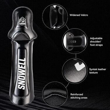 Щитки для гомілок для кікбоксингу синтетична шкіра, подвійна пінопластова підкладка, легкі та гнучкі, для муай-тай, ММА та бойових мистецтв без металевого кільця чорні