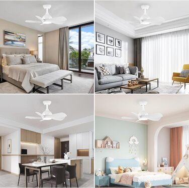 Стельовий вентилятор CJOY 76 см з підсвічуванням і пультом дистанційного керування Безшумний, лампа з вентилятором, що регулюється