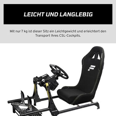 Сидіння FANATEC Sim Racing CSL для кокпіта легке та міцне, розроблене для кокпіта CSL, з повітропроникною м&39якою тканиною чорне