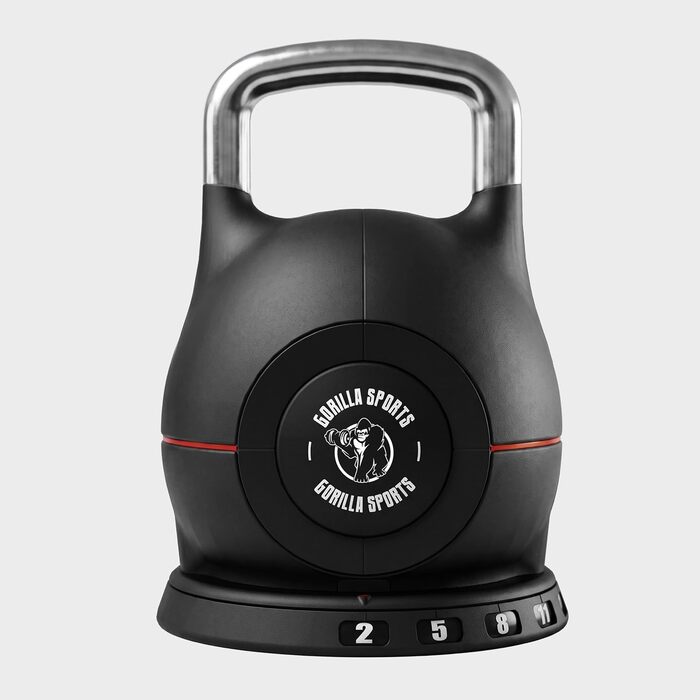 Регульована гиря GORILLA SPORTS від 2 до 20 кг, 7 рівнів навантаження