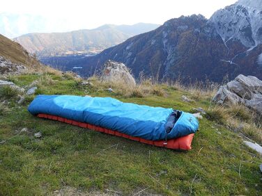 Спальний мішок Aven Peak 230 см - Високопродуктивний матусин спальний мішок - з&39єднується - теплий - для температур до -32 градусів - синій - спальний мішок для партнерів - для кемпінгу - зимовий спальний мішок на блискавці (будь-який дизайн)