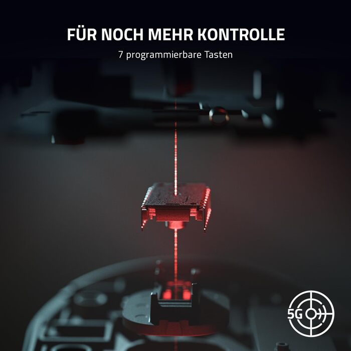 Ергономічна бездротова ігрова миша для PC/Mac (механічні перемикачі, бездротова технологія Hyperspeed, оптичний сенсор) чорна, 2 ш