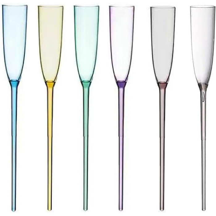 Загальні плаваючі келихи для шампанського, келихи для шампанського для басейну, 6 шт. акрилові келихи для вина, плаваючі флейти дл