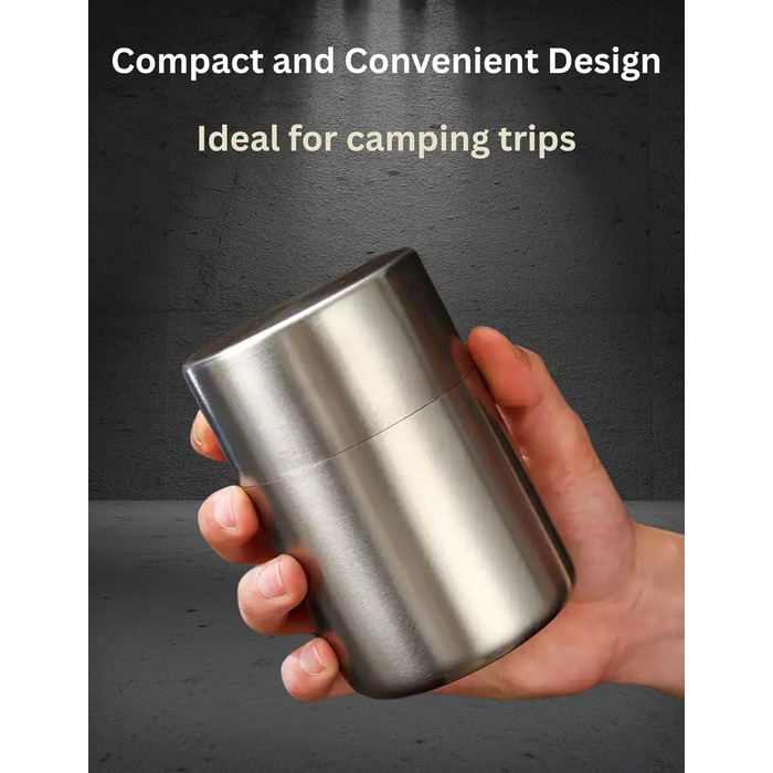 Чайник з нержавіючої сталі, бляшанки для розсипного чаю 250 г, герметична бляшанка для кави з подвійною кришкою, кругла бляшанка, маленькі кухонні контейнери для чаю, кави, какао, цукру та спецій 550 мл