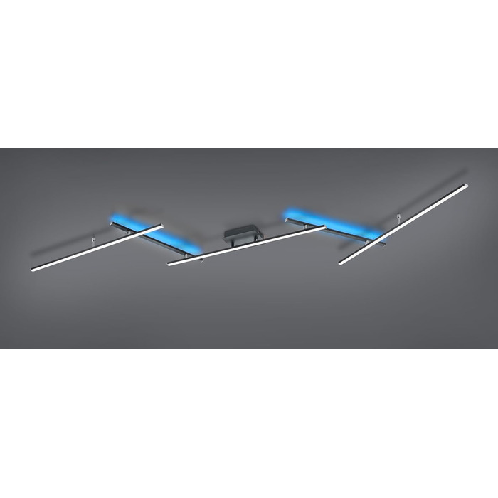 Стеля LED-світильник Trio Leuchten Arvin 628410532, матовий чорний метал, 22 Вт, з пультом керування та зміною кольору