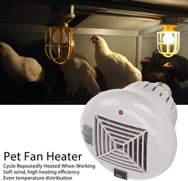 Обігрівач для домашніх тварин Topyond, 3 рівні потужності для рептилій та курей, сірий, 220 В, для собачих будок та курників, зима, необхідний для догляду за домашніми тваринами на вулиці