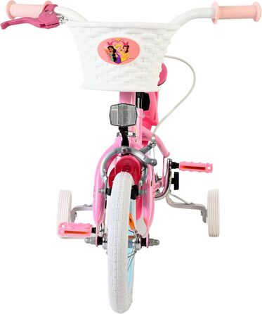 Дитячий велосипед Volare Disney Princess 12 дюймів рожевий з додатковими колесами та кошиком