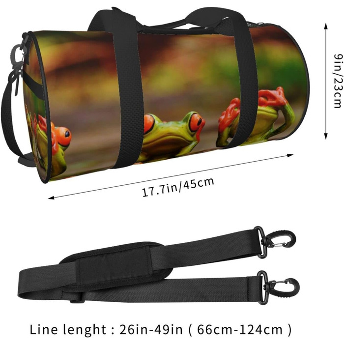 Дорожня сумка Веселі жабки, спортивна сумка для чоловіків та жінок, сумка-мішок для подорожей