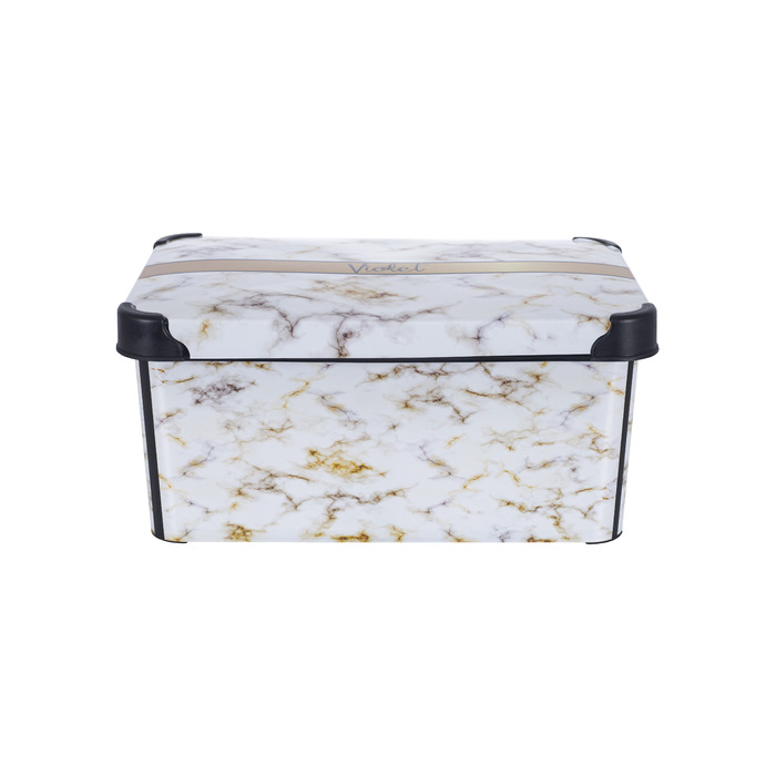 Контейнер VIOLET HOUSE DECOR Marble WHITE (6638133)