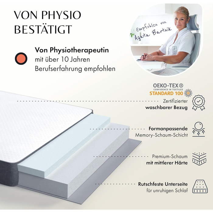 Розкладний матрац розкладний гостьовий матрац товщина 14 см та зручний H3 розкладний матрац, що економить місце дорожнє ліжечко для дорослих рейтинг ДУЖЕ ДОБРЕ згідно зі стандартом Oeko-Tex чохол, який можна прати 75 x 195 см сірий білий односпальний матр