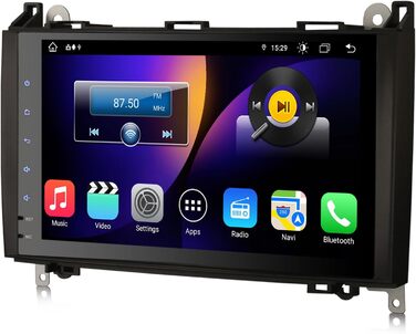 Автомобільний радіоприймач Erisin 9-дюймовий 8-ядерний 4 ГБ 64 ГБ Android 14 з Bluetooth та GPS-навігацією для Mercedes A-класу W169 B-класу W245 Sprinter Viano W639 Vito VW Crafter CarPlay Android Auto DSP DAB WiFi RDS FM SWC