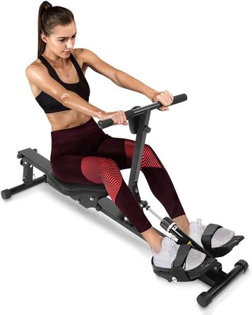 Складаний гребний тренажер з РК-дисплеєм, фітнес-обладнання для домашнього використання, складний гребний тренажер, вантажопідйомність до 120 кг