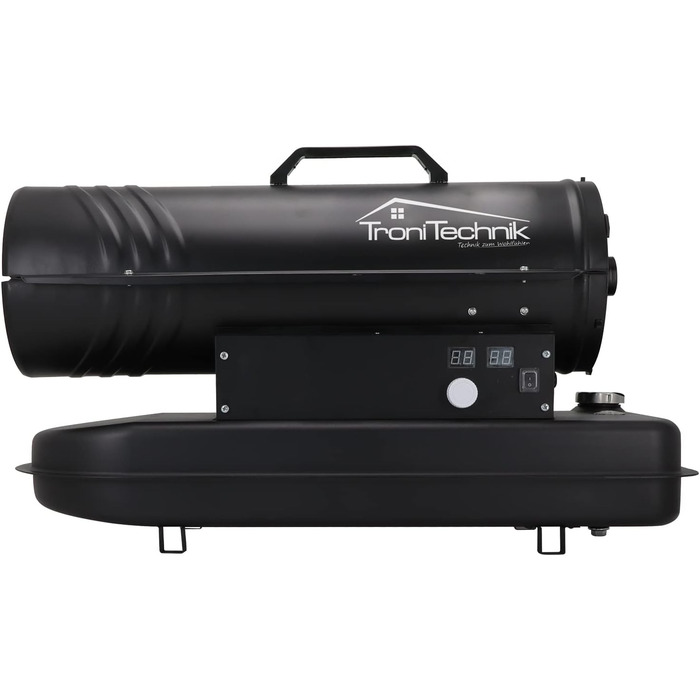 Дизельний обігрівач Tronitechnik, дизельний генератор гарячого повітря потужністю 20 кВт, будівельний обігрівач з баком на 19 л, цифровий дисплей температури, захист від перегріву